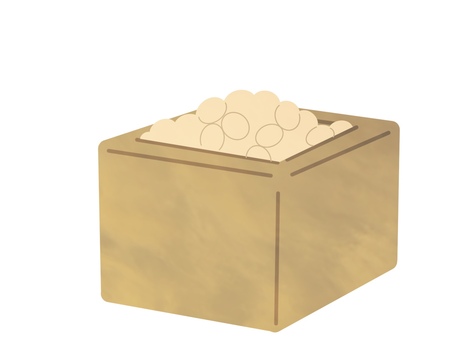 升に入った節分の豆 豆,節分,豆まき,冬,２月,シンプル,イベント,挿絵,カットイラスト,アイコンのイラスト素材