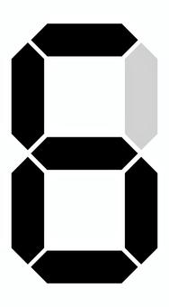 デジタル文字盤風の数字の6 デジタル,6,時計,数字,ベクター,黒のイラスト素材