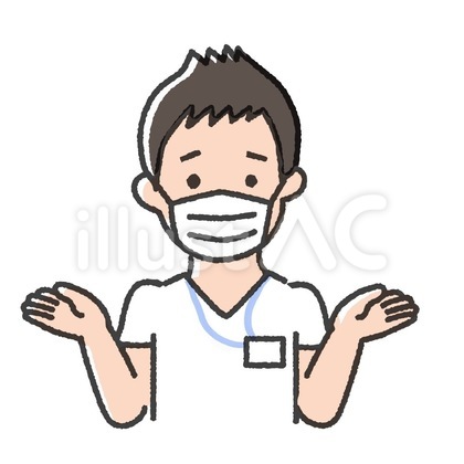 マスクした男性看護師のイラスト-27