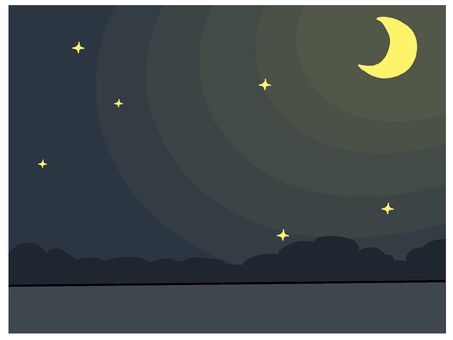 三日月 夜 月