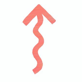 Winding arrow red, twister, arrow, direction, JPG and PNG