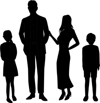 Illustration, family, parenting, standing position, 