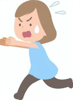 Illustration, panic, impatience, run, 