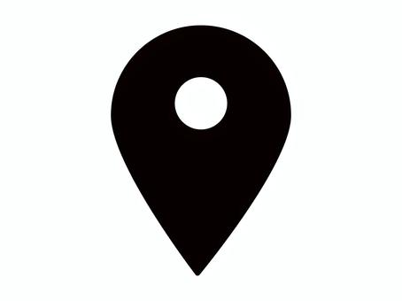 黒いマップピンアイコン マップ,ピン,位置情報,現在地,目的地,ナビ,アイコン,黒,マーカー,地図のイラスト素材