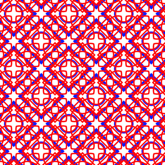 テクスチャ　絡み合う構図 線,模様,格子,曲線,枠,配列,対称,構造,網目,赤のイラスト素材