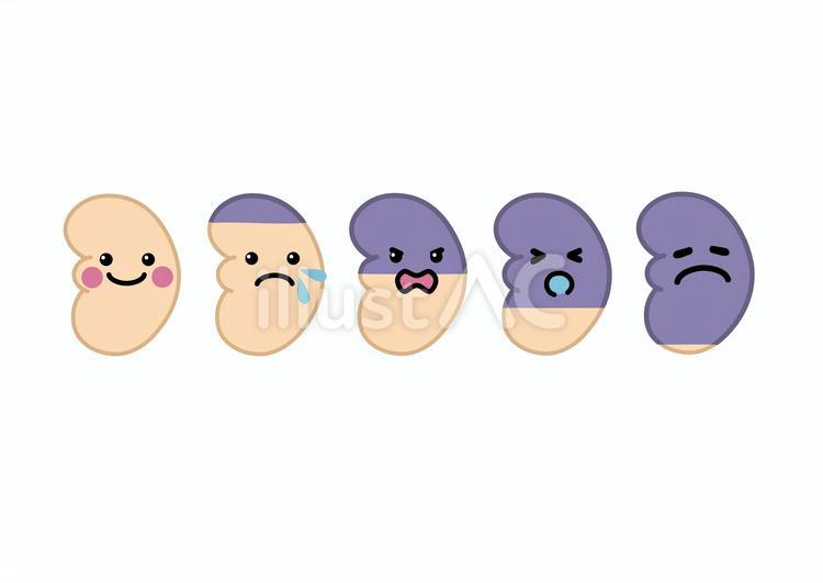 腎不全 病気,腎臓,臓器のイラスト素材