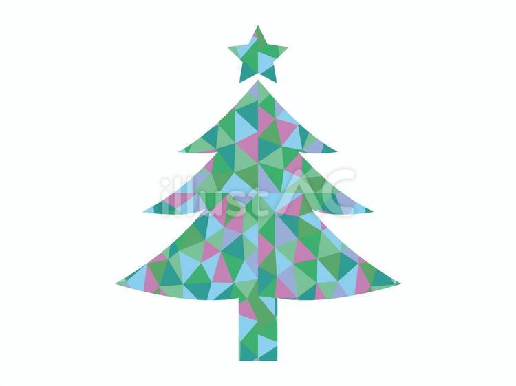 幾何学模様のクリスマスツリー クリスマスツリー,クリスマス,幾何学のイラスト素材