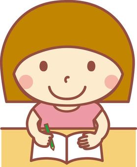 girl studying at desk, JPG, PNG and AI girl studying at desk, , JPG, PNG and AI