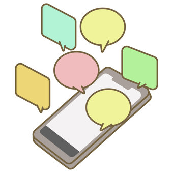 Illustration, smartphone, the internet, sns, 
