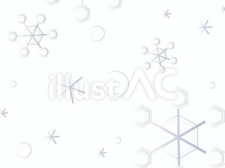 銀世界（シルバー風） 雪の結晶,スノー,ウィンターのイラスト素材