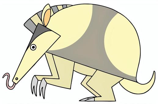 コアリクイ・哺乳類 アリクイ,コアリクイ,野生動物,動物,哺乳類,キャラクター,イラストのイラスト素材
