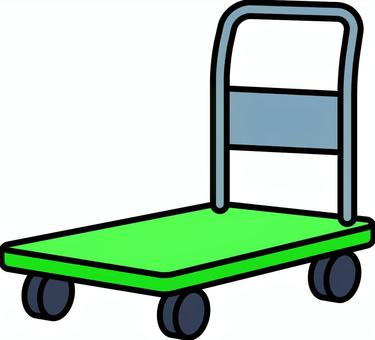 緑の台車です。 緑の台車です。 台車,シンプル,業務用,作業,仕事,運搬,倉庫,荷物,物流,工場のイラスト素材