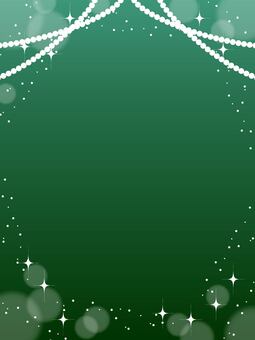 パール付きのきらきら背景・緑_縦 緑,パール,アーチ,グラデーション,星,星屑,光,輝き,きらめき,きらきらのイラスト素材