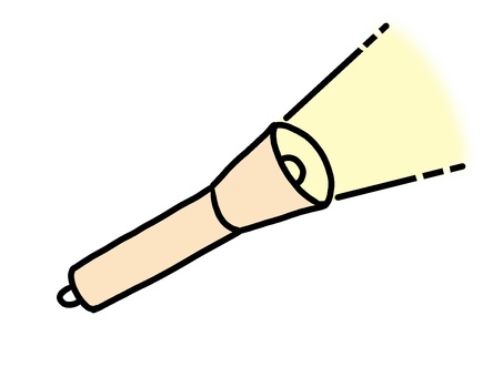懐中電灯 懐中電灯,灯り,照明,アウトドア,停電,震災,非常用,手描き,キャンプ,シンプルのイラスト素材