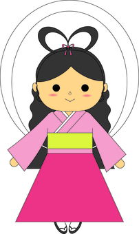 織姫 織姫,おりひめ,七夕,7月,七夕の節句,女の子,かわいいのイラスト素材