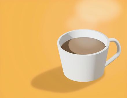 3Dのコーヒーカップ　アイキャッチ画像 コーヒー,マグカップ,カフェ,休憩,お茶,ココア,紅茶,コップ,アイキャッチ,ブログのイラスト素材