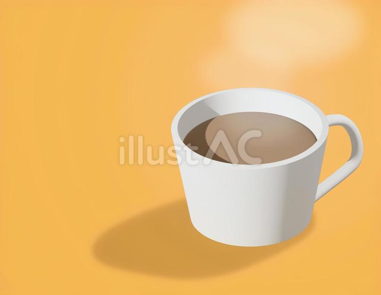 3Dのコーヒーカップ　アイキャッチ画像 コーヒー,マグカップ,カフェのイラスト素材