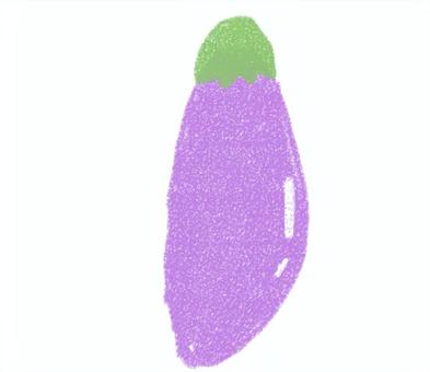 クレヨンで描いたナス クレヨンで描いたナス ナス,夏野菜,イラストのイラスト素材