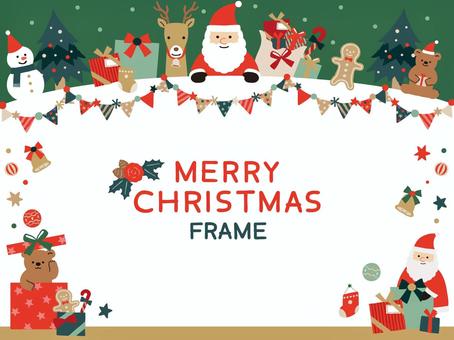 クリスマスのフレーム素材１