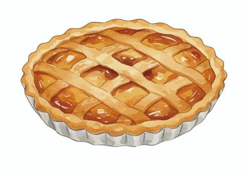 アップルパイ アップルパイ,お菓子,おやつ,パイ,オーブン,りんご,アルミ,甘いのイラスト素材