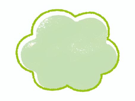 版画風モコモコフレーム07 フレーム,囲み,枠,囲み枠,背景枠,版画風,にじみ線,手書き,雲,もこもこのイラスト素材