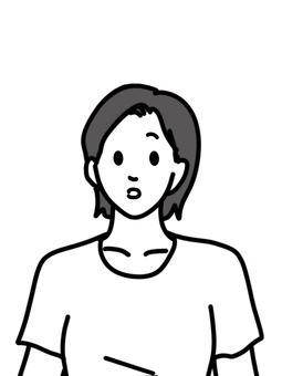 ポカンと口を開ける女性 女性,ポカン,口,開ける,気づく,かわいい,おっとり,10代,20代,若いのイラスト素材