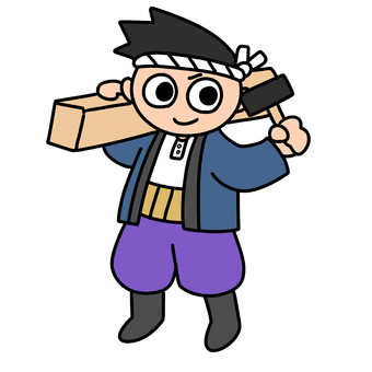 大工 大工,トンカチ,職人,木材,diyのイラスト素材