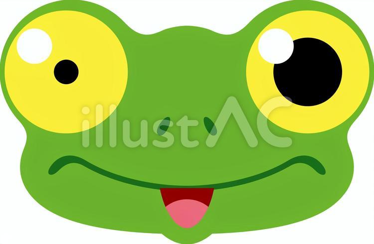 カエル　表情　ビビる カエル,アマガエル,表情のイラスト素材