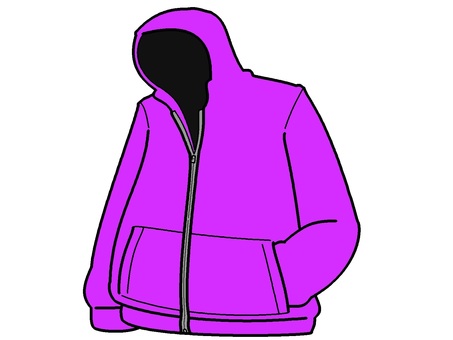 Purple motif hoodie, parker, clothes, clothing, JPG and PNG