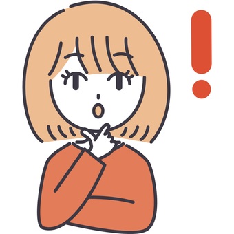 【そのまま使える】二色の女性3 女性,お母さん,お姉さん,表情,おかっぱ,顔,茶髪,バストアップ,正面,！のイラスト素材