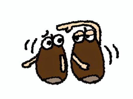 ドングリの背比べ ドングリ,背比べ,目,可愛い,イメージ,pop調,お知らせ用,宣伝用,手描き,挿絵のイラスト素材