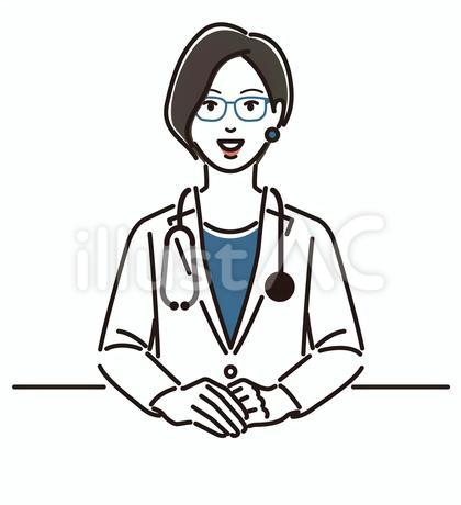 対面で話す女性医師