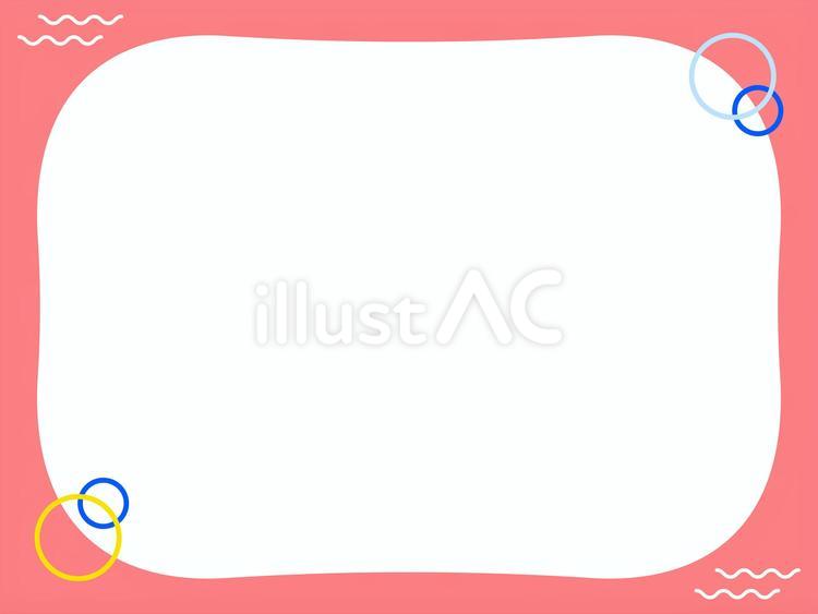 夏用のポップな背景素材 背景,フレーム,ポップのイラスト素材