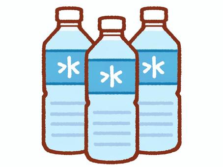 保存水 3本 保存水 3本 水,ペットボトル,保存水,保存食,インスタント,非常食,手書き,防災,保存,生活のイラスト素材