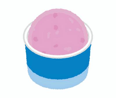 アイスクリーム・カップ カップアイス,アイスクリーム,アイス,デザート,スイーツ,いちごアイスクリーム,おやつ,いちご味,イチゴアイス,ストロベリーアイスのイラスト素材