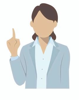 指差しで説明する女性 指差し,女性,ビジネス,スーツ,説明,案内,ポイント,注意,アドバイス,提案のイラスト素材