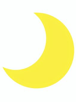 三日月　シンプル　かわいい 三日月,月,黄色,ワンポイント,装飾,飾り,あしらい,デコレーション,シンプル,かわいいのイラスト素材