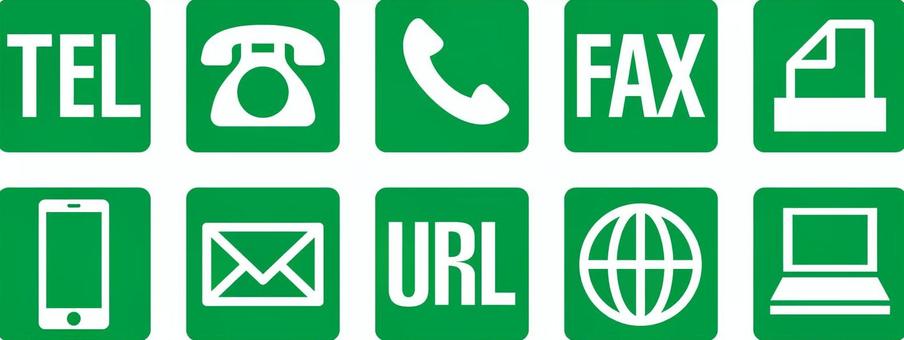 นามบัตร icon_set_01_green, , JPG, PNG และ AI