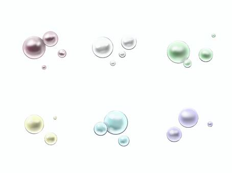 カラフルパール パール,真珠,アクセサリー,ファッション,宝石,宝飾,パワーストーン,誕生石のイラスト素材