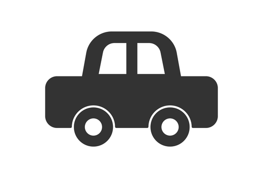 黒い車アイコン 車,自動車,アイコン,乗用車,乗り物,普通車,中型,シンプル,かわいい,ミニカーのイラスト素材