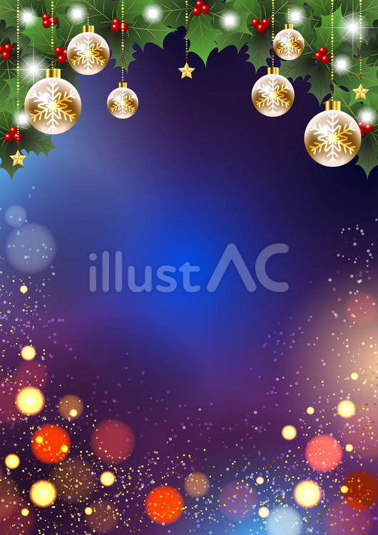 Christmas2512 柊,オーナメント,星のイラスト素材
