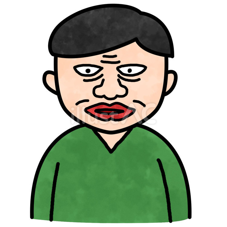 おじさんC 人物,男性,おじさんのイラスト素材