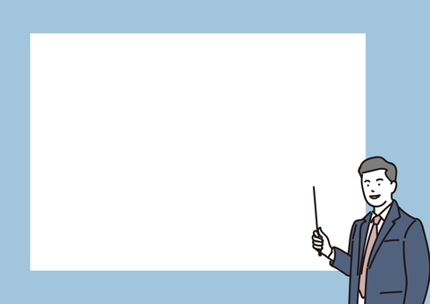 Illustration, pointing rod, presentation, slide, 