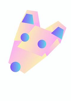 カラフルな犬のスタンプ