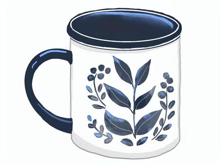 マグカップ マグカップ,陶器,食器,リアル,手描きのイラスト素材