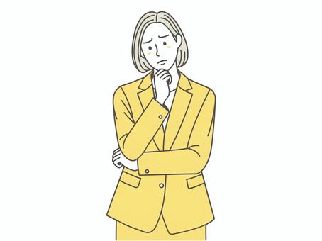 困る女性1 困る女性1 考える,人,悩む,若い,人々,困る,女性,不安,わからない,思案のイラスト素材