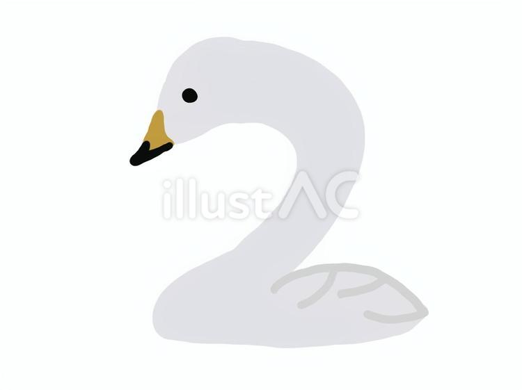 ２〜白鳥 ２,数字,白鳥のイラスト素材