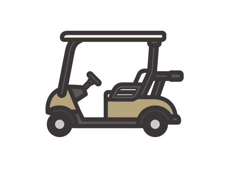 ゴルフカート03 ゴルフカート,車,乗り物,アイコン,マーク,シンプルのイラスト素材