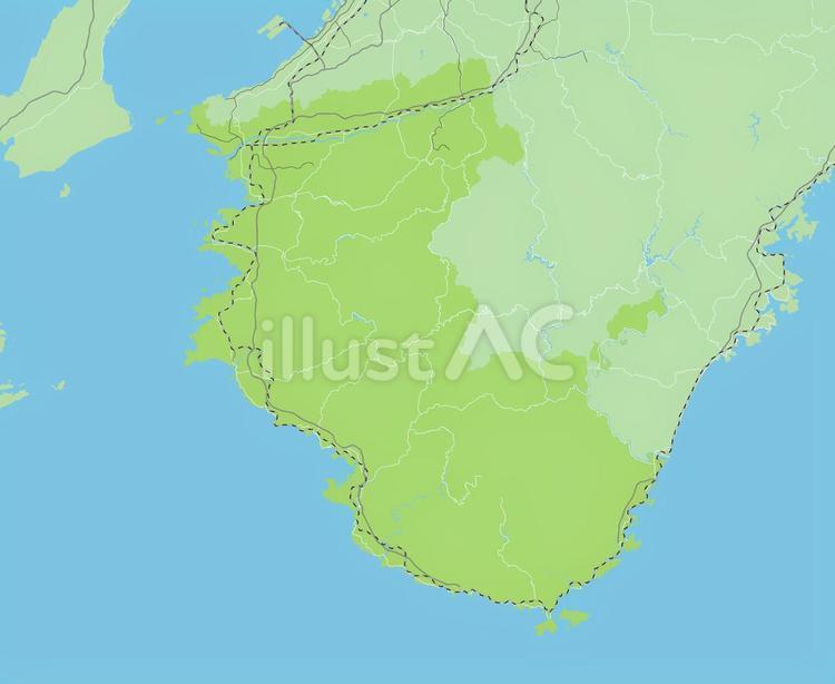 和歌山県と周辺地域を含むロードマップ 和歌山,和歌山県,地図のイラスト素材