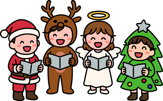 銀のクリスマスコスの子供たちです。